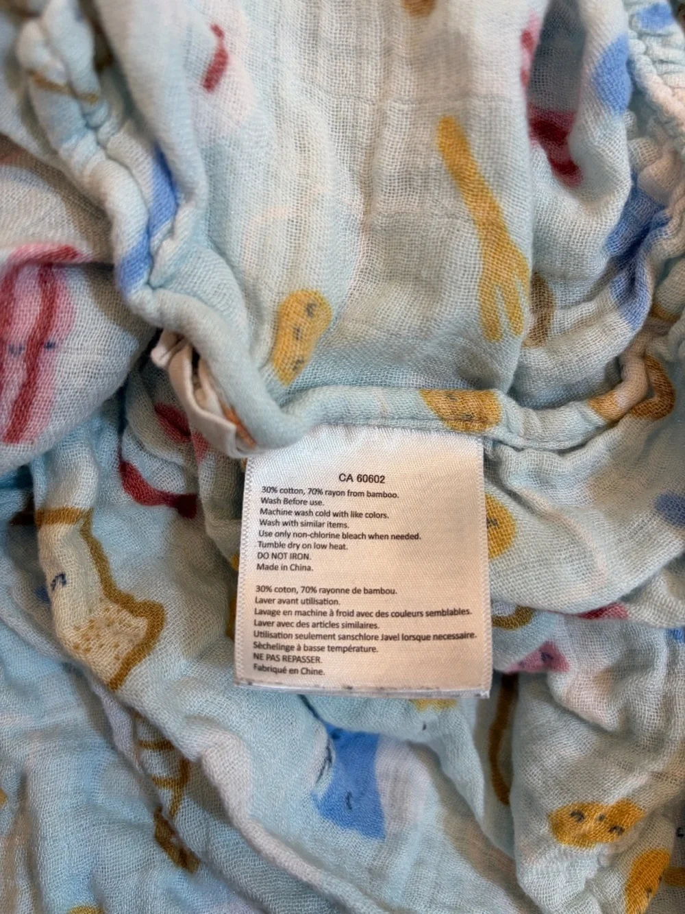 Loulou Lollipop Muslin Fitted Crib Sheet - Breakfast Blue